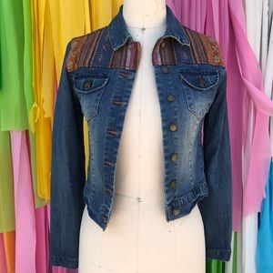 Life In Progress Denim embroidered Jacket